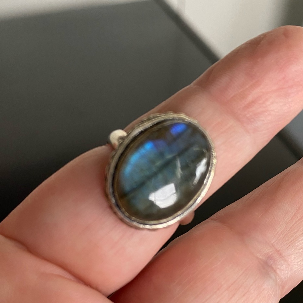 Labradorite sterling silver ring - Picture 2 of 3